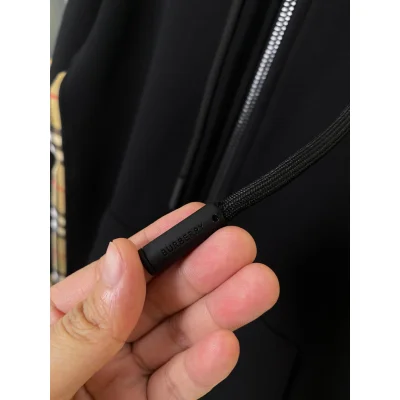 Худи Burberry Checked Print On The Sides "Black" фото № 4