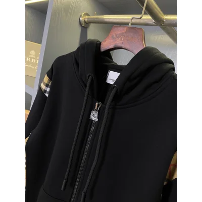 Худи Burberry Checked Print On The Sides "Black" фото № 3