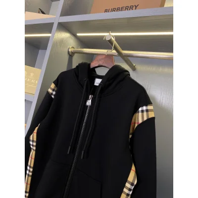 Худи Burberry Checked Print On The Sides "Black" фото № 2