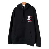 Худи Burberry Frontside Fur Logo Black Stripe BT "Black"