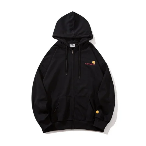 Худи Carhartt With Yellow Emblem - ZIP "Black"