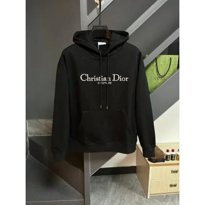 Худи Christian Dior Frontside Contrast Central Logo Couture "Black" фото № 2
