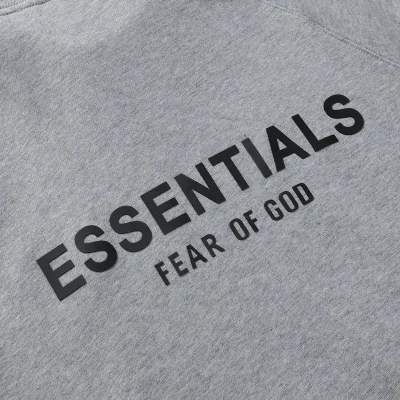 Худи Fear Of God With Black Text Logo On The Back "Gray" фото № 2