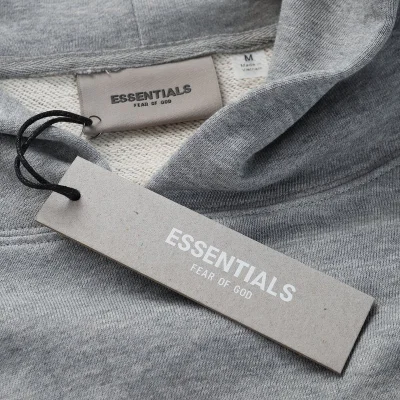 Худи Fear Of God With Black Text Logo On The Back "Gray" фото № 3