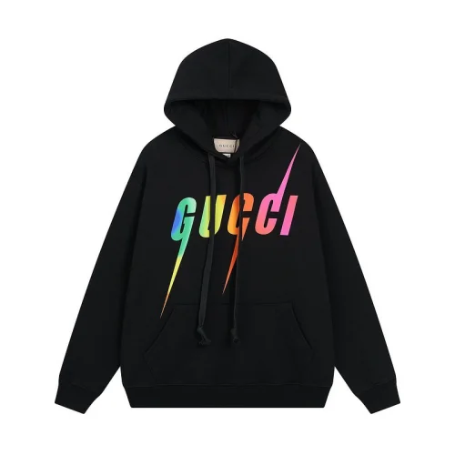 Худи Gucci Kangaroo Pocket Thorny Logo "Black"