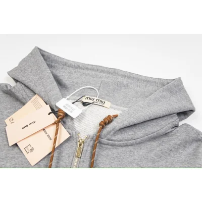 Худи Miu Miu Frontside Gray Clear Logo Miu Miu "Gray" фото № 4