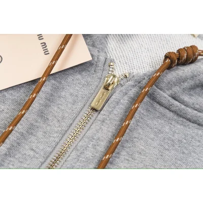 Худи Miu Miu Frontside Gray Clear Logo Miu Miu "Gray" фото № 3