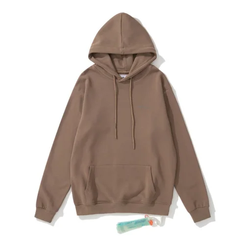 Худи Off White With Gray Diagonal Stripes "Brown"
