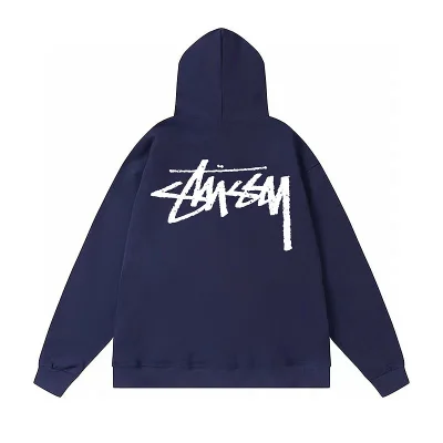 Худи Stussy With Text Logo On Both Sides "Blue" фото № 2