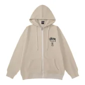 Худи Stussy New York Los Angeles Tokyo ZIP "Beige"