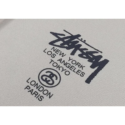 Худи Stussy New York Los Angeles Tokyo ZIP "Beige" фото № 8