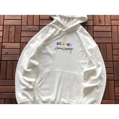 Худи Stussy Multicolor Embroidered Logo And Lettering Summer Campaign "White" фото № 2