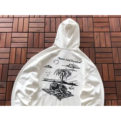 Худи Stussy Palm Tree With Billiard Ball "White" фото № 6