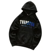 Худи Trapstar Front Logo With Twocolor Oblique Wide And Mirror Inscription "Black"