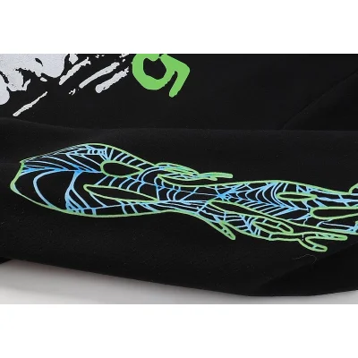 Худи Juice Wrld Sp5der 55555 With Logo "Black" фото № 6