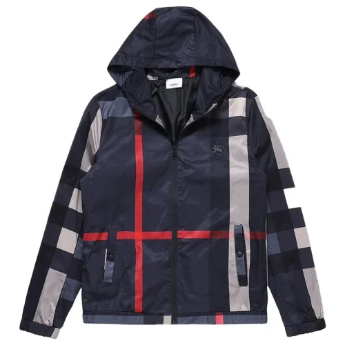 Ветровка Burberry With Logo - Tartan Style "Blue/Gray"