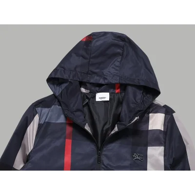 Ветровка Burberry With Logo - Tartan Style "Blue/Gray" фото № 8