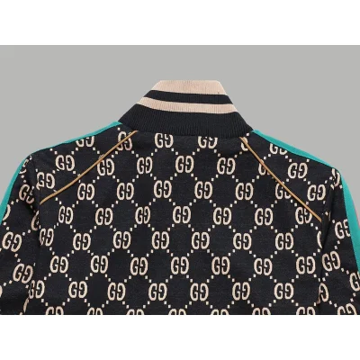 Олимпийка Gucci With Stripes On The Sleeves "Black/Beige" фото № 6