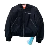 Бомбер Off White Stripes On The Back "Black"