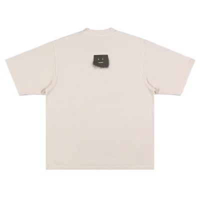 Футболка Acne Studios Face Logos "Milky" фото № 6