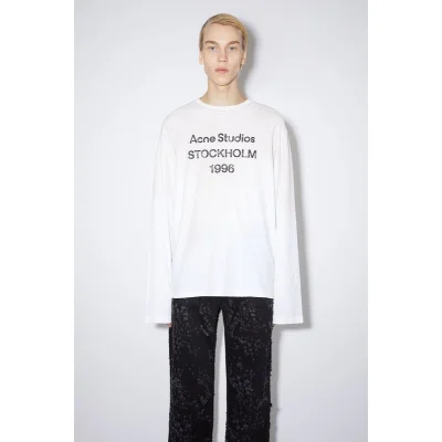 Лонгслив Acne Studios Inscription Stockholm 1996 "White" фото № 7