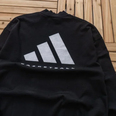 Лонгслив Adidas Big Logo Back "Black" фото № 8
