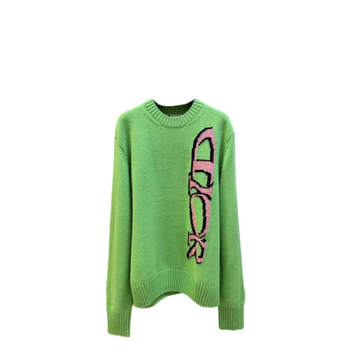 Лонгслив Christian Dior Logo From Top To Bottom "Green"