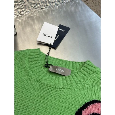 Лонгслив Christian Dior Logo From Top To Bottom "Green" фото № 3