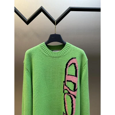 Лонгслив Christian Dior Logo From Top To Bottom "Green" фото № 2