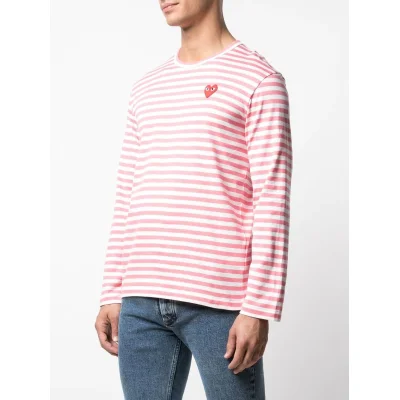 Лонгслив Comme des Garçons Play Heart Colors "Pink" фото № 8