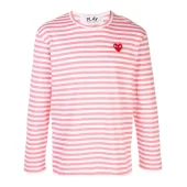 Лонгслив Comme des Garçons Play Heart Colors "Pink"