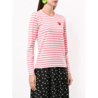 Лонгслив Comme des Garçons Play Heart Colors "Pink" фото № 9