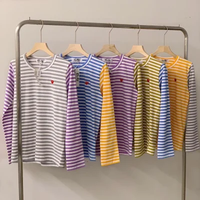 Лонгслив Comme des Garçons Play Sleeve Multicolors "Gray/Violet" фото № 9