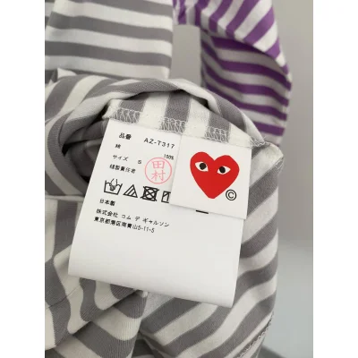 Лонгслив Comme des Garçons Play Sleeve Multicolors "Gray/Violet" фото № 7