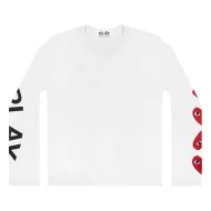 Лонгслив Comme des Garçons Play Sleeve Hearts "White"