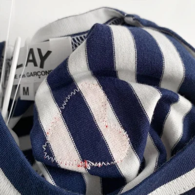 Лонгслив Comme des Garçons Play Medium Red Heart "Navy Blue" фото № 4