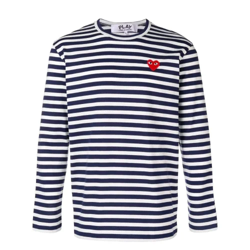 Лонгслив Comme des Garçons Play Medium Red Heart "Navy Blue"