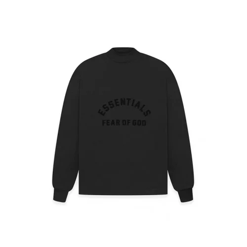 Лонгслив Fear Of God With Logo Brand "Black"