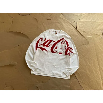 Лонгслив Kith Big Inscription Coca Cola And Front Pocket "White" фото № 2