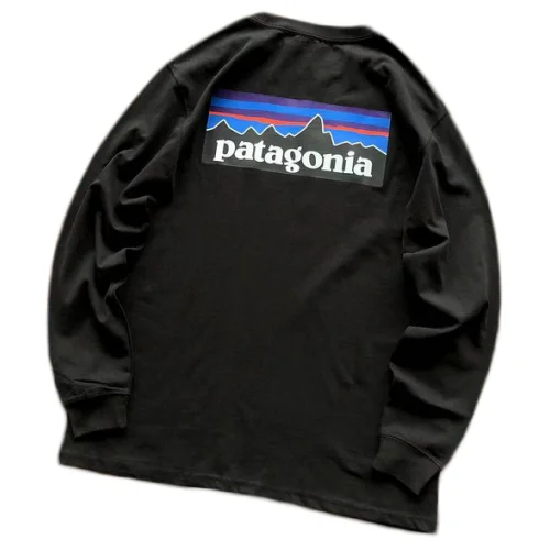 Лонгслив Patagonia Dark Mountain Landscape Print "Black"