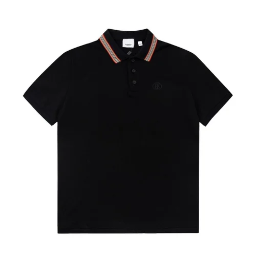 Поло Burberry Striped Collar "Black"