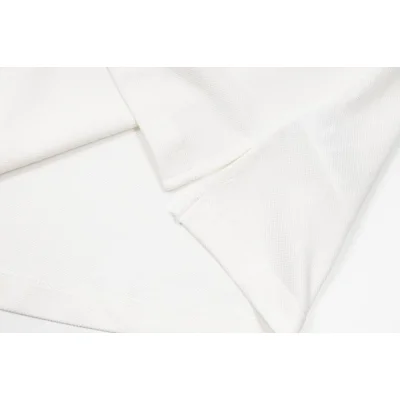 Поло Burberry With A Stripe On The Collar And Round Logo "White" фото № 4