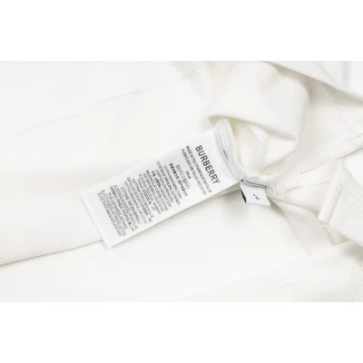 Поло Burberry With A Stripe On The Collar And Round Logo "White" фото № 8