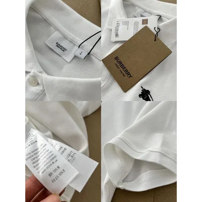 Поло Burberry With Black Logo "White" фото № 2 Поло Burberry With Black Logo "White" фото № 2