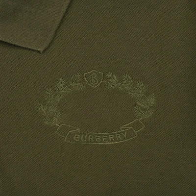Поло Burberry With A Ribbon With Wreath Logo "Green/Brown" фото № 6 Поло Burberry With A Ribbon With Wreath Logo "Green/Brown" фото № 6