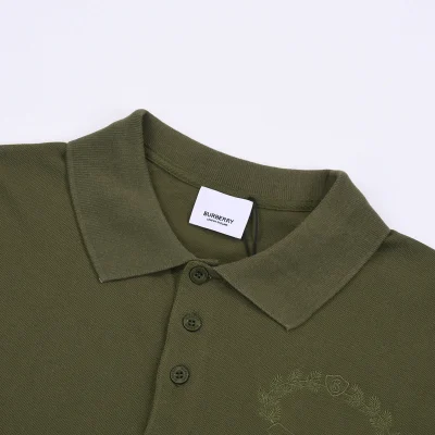 Поло Burberry With A Ribbon With Wreath Logo "Green/Brown" фото № 5 Поло Burberry With A Ribbon With Wreath Logo "Green/Brown" фото № 5