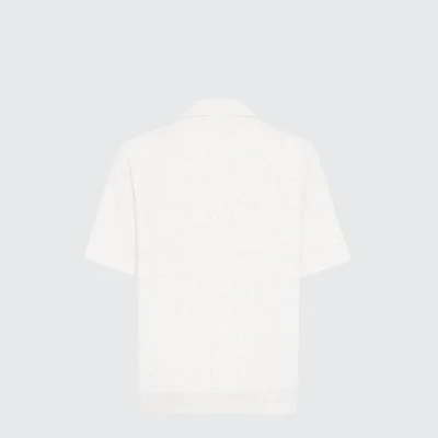 Поло Fendi Print Double F "White" фото № 2