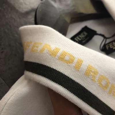 Поло Fendi With Yellow Lines "White" фото № 3 Поло Fendi With Yellow Lines "White" фото № 3