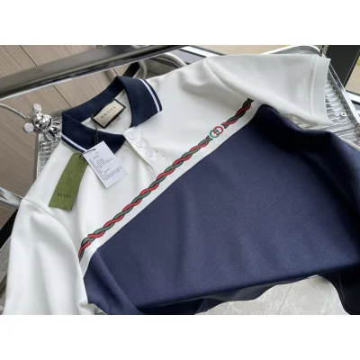 Поло Gucci Plexus With The Brand Sign "White/Blue" фото № 5
