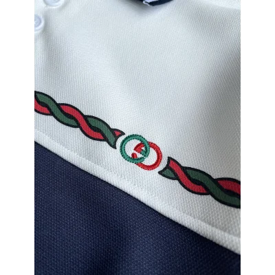 Поло Gucci Plexus With The Brand Sign "White/Blue" фото № 8